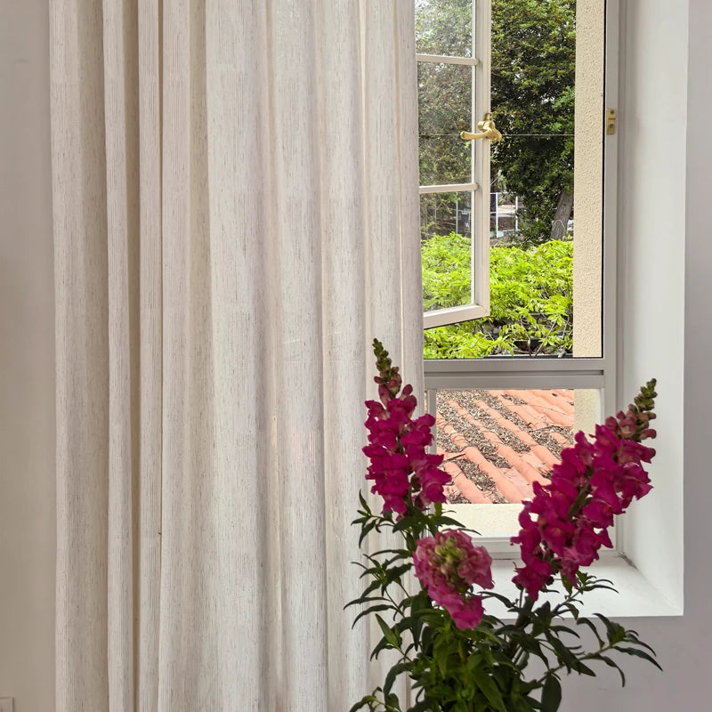 Ayla sheer curtains softly filtering daylight