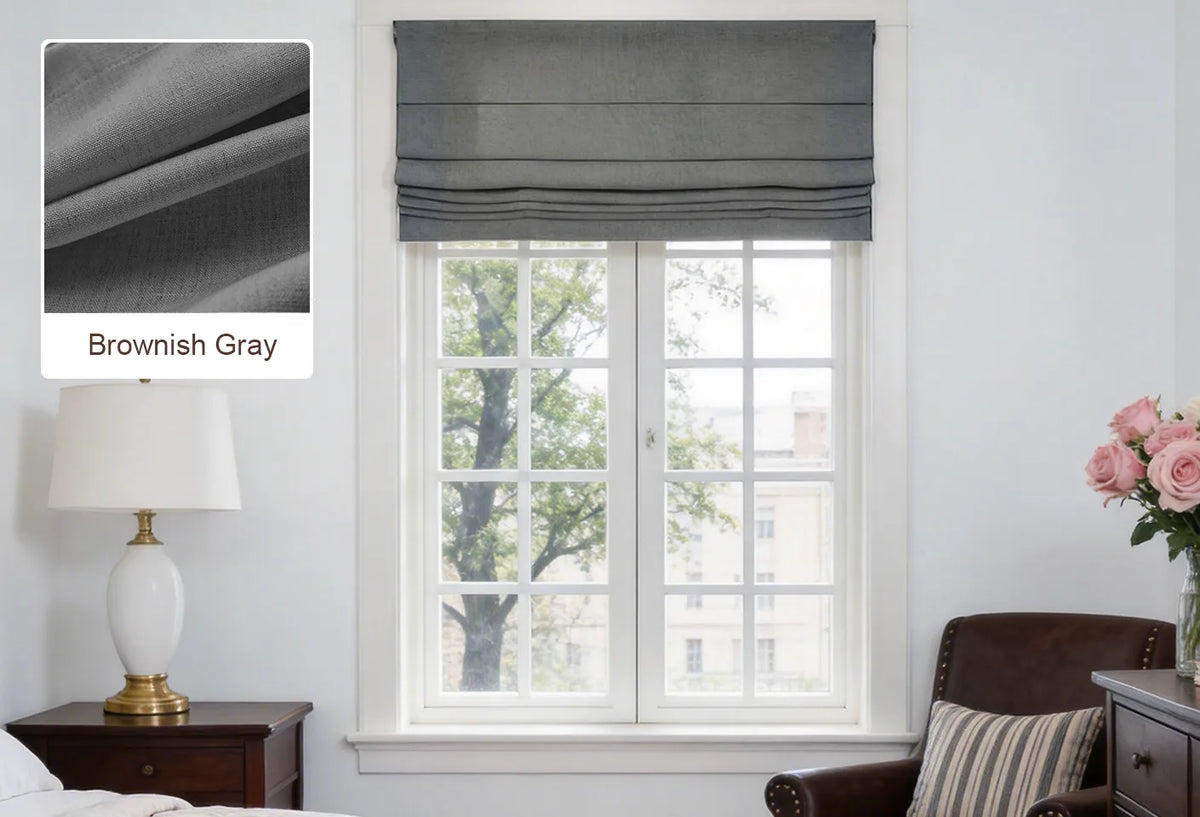 Brownish Gray Jasper Roman shade fabric