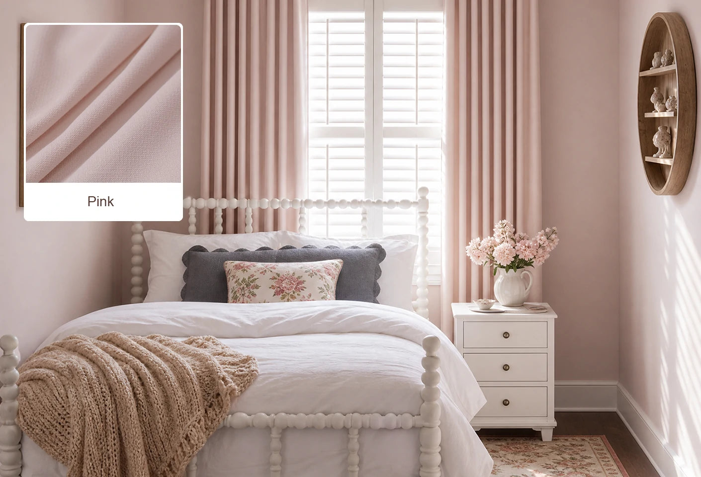 Beige Lucas curtain fabric swatch