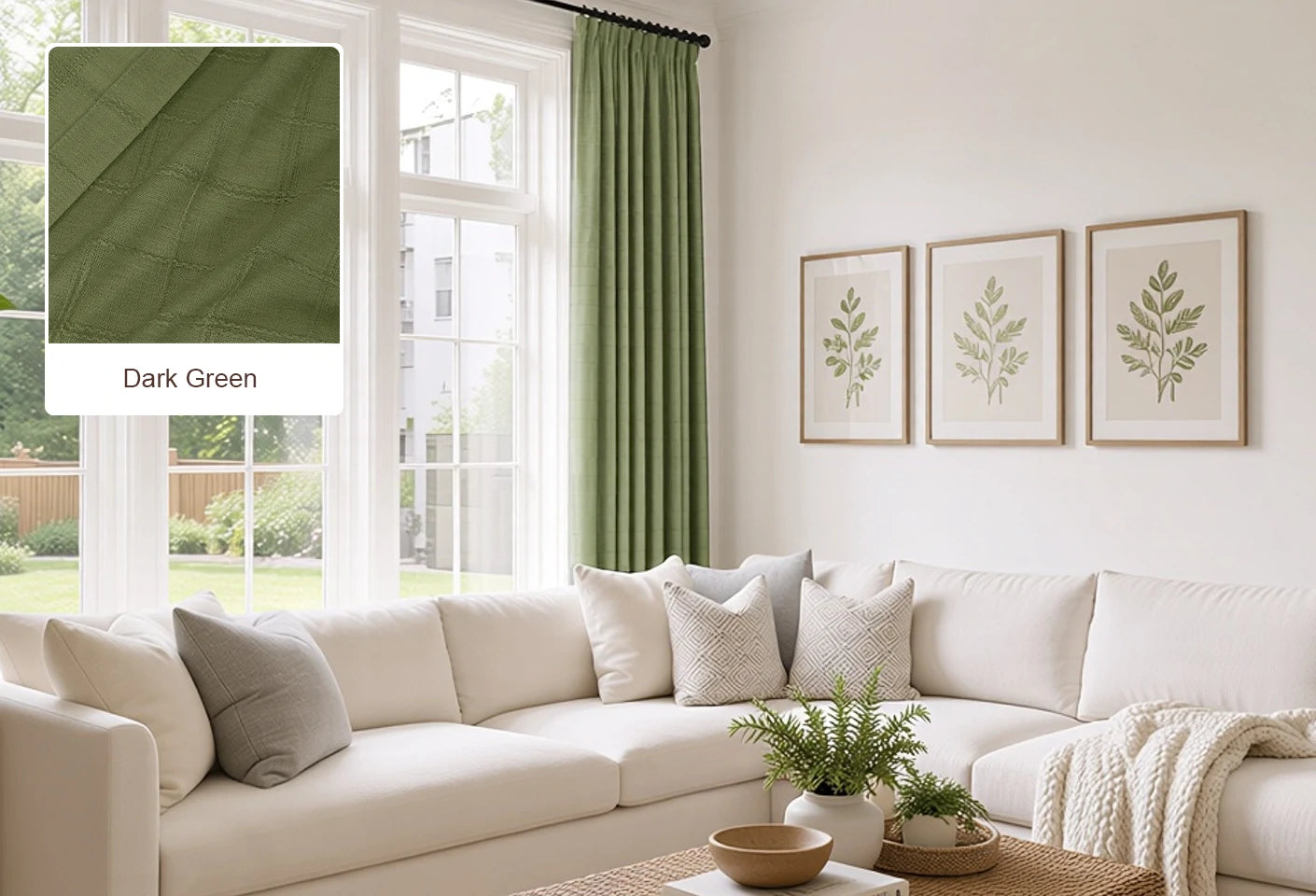 Light Brown Lucas curtain fabric swatch