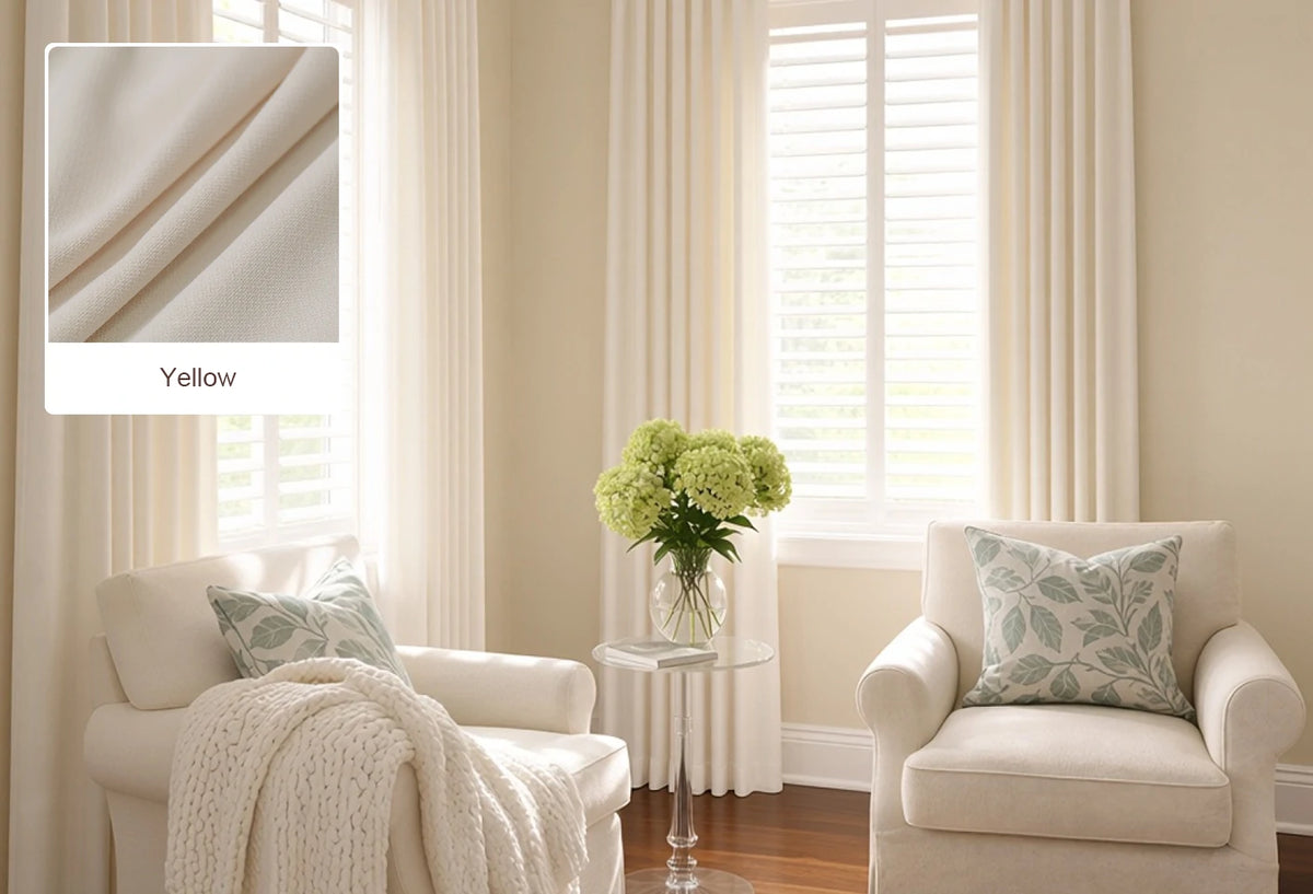 Beige Lucas curtain fabric swatch