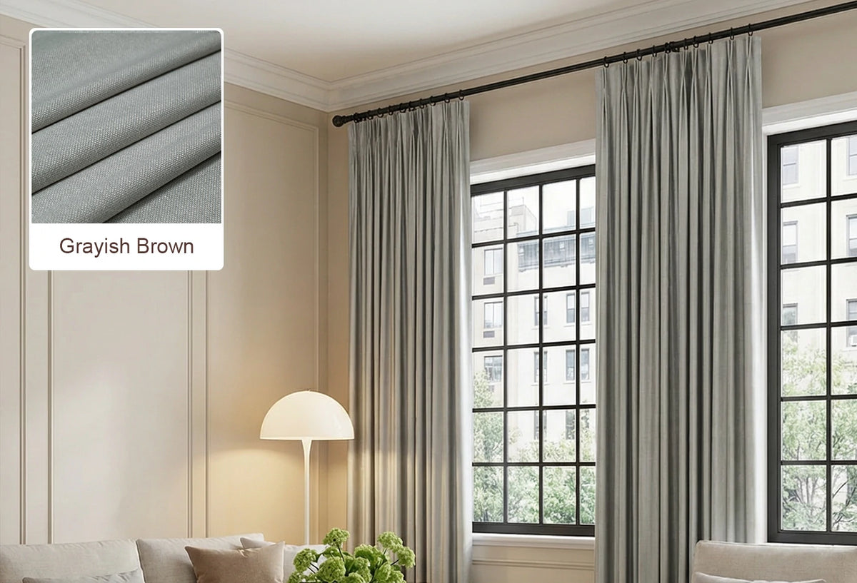Lucas curtain fabric swatch