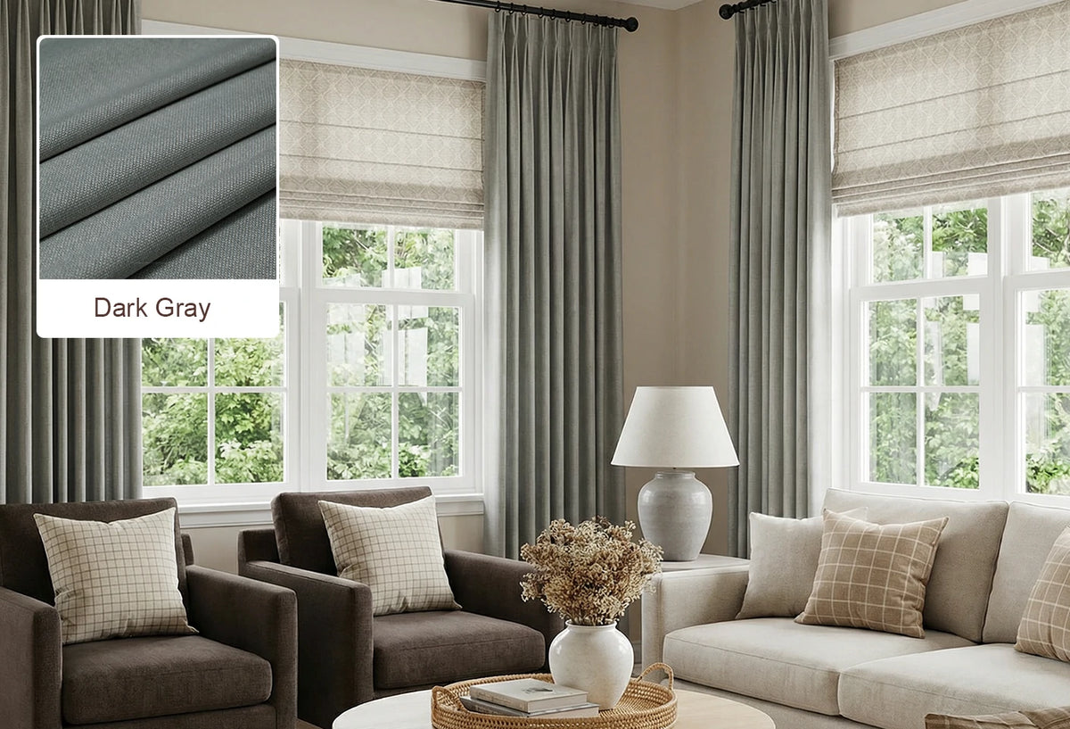Lucas curtain fabric swatch