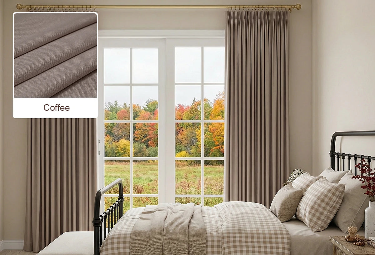 Lucas curtain fabric swatch