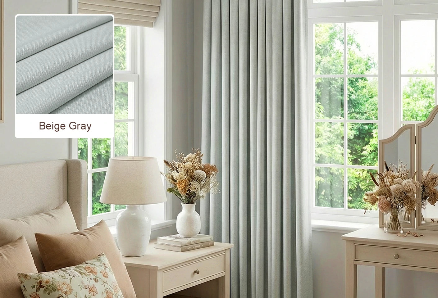 Lucas curtain fabric swatch