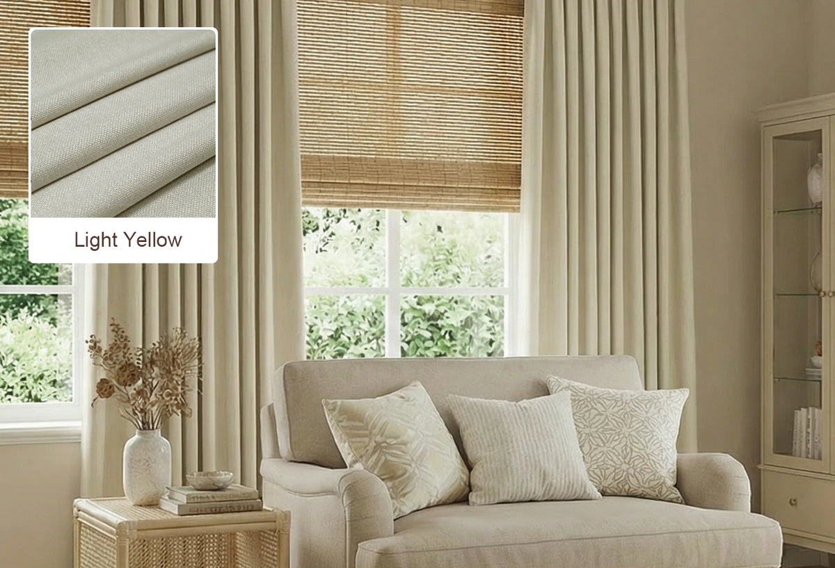 Lucas curtain fabric swatch