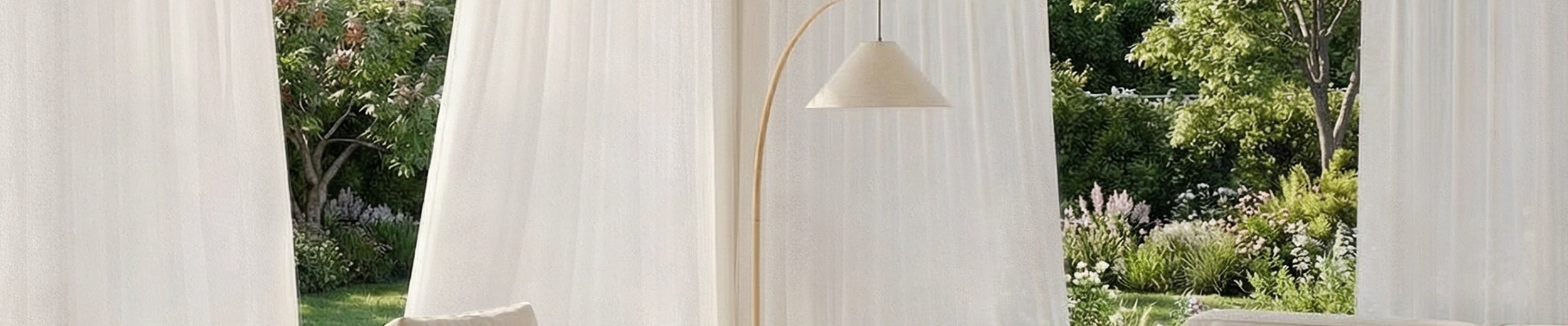 Ayla sheer curtains bringing elevated light into a calm interior