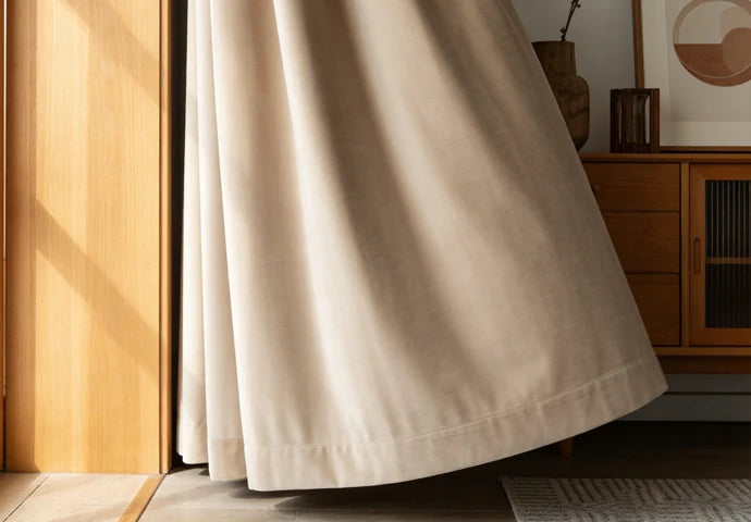 Soft cotton-like Lucas curtain fabric