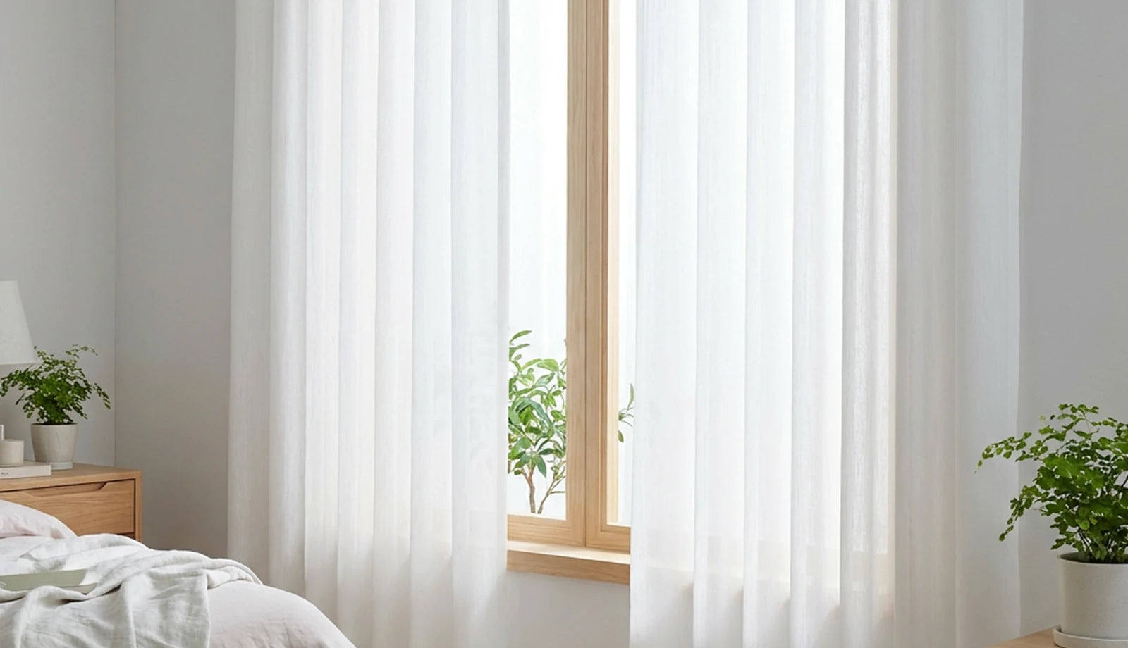 Close view of Ayla curtain's natural woven texture