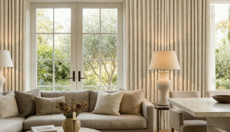 Soft cotton-like Lucas curtain fabric