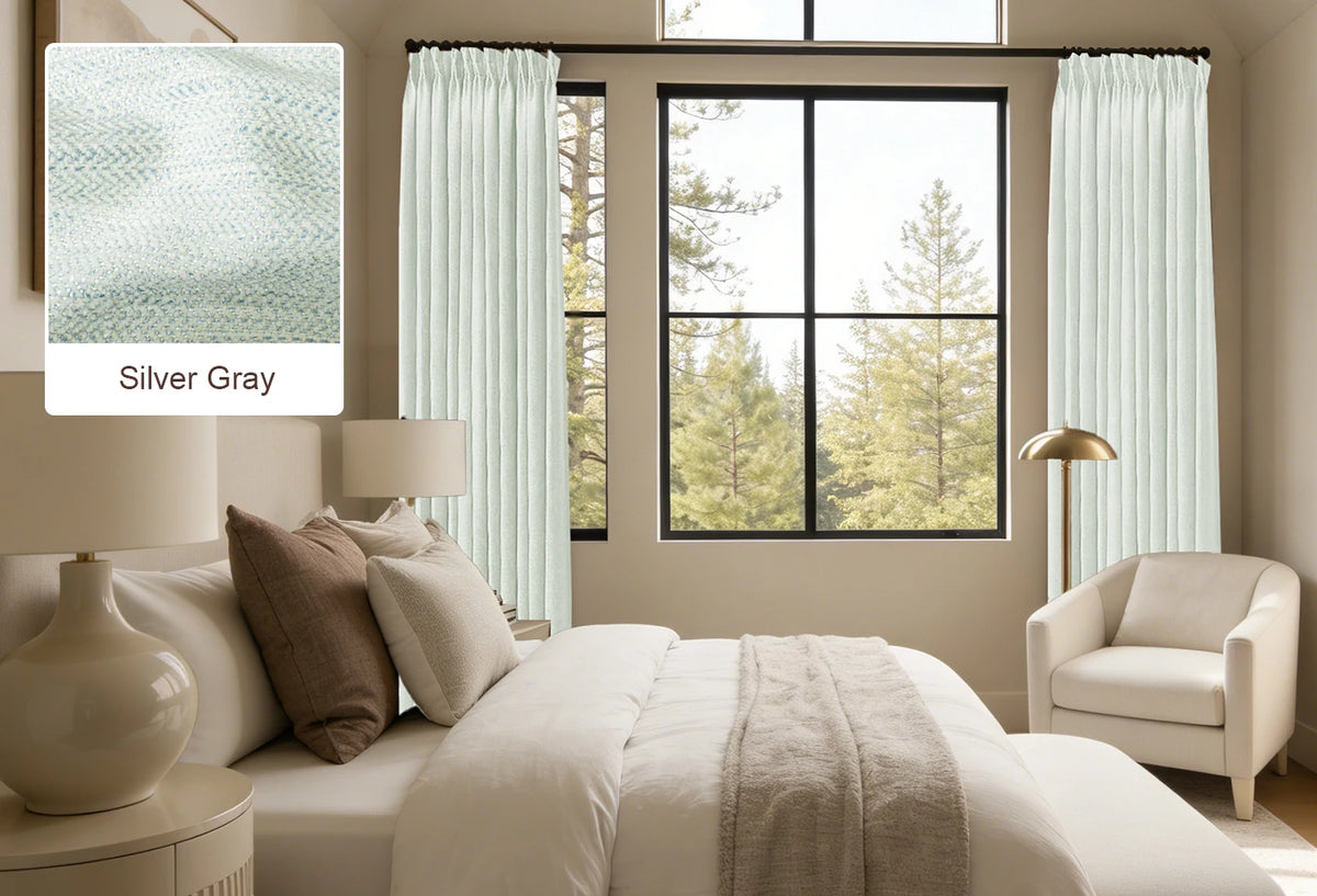 Light Brown Lucas curtain fabric swatch